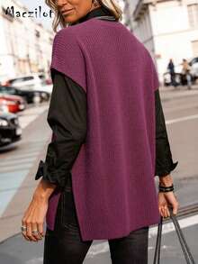 Áo chui đầu tay ngắn dáng rộng cỡ lớn cho nữ, thích hợp mặc hàng ngày, hẹn hò và đi làm - Màu tím Violet - Xem 3