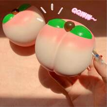 1个创意解压桃子挤压玩具，造型极其逼真，具有慢回弹功能，非常适合缓解压力。它柔软可爱，具有弹性和慢回弹特性，可以帮助您放松身心，缓解压力。 - 彩色 - 查看 2