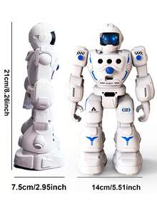1 pieza Juguete de robot de control remoto para niños, robot RC programable multifuncional con caminar, deslizar y bailar, control por detección de gestos, robot inteligente recargable, juguete de robot, regalo, música, ojos LED, juego de preguntas y respuestas, adecuado para niños y niñas de 3 a 12+ años, excelente para cumpleaños, Navidad, Halloween, Pascua, Año Nuevo, Eid, vuelta al colegio (incluido control remoto blanco) - Multicolor - Ver 3