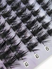 Bộ nối mi tự nhiên D-Curl 224 sợi, bộ nối mi tự nhiên nhọn DIY, các cụm mi riêng lẻ 8-18mm, bộ nối mi kiểu Anime bao gồm keo, chất làm kín và nhíp, quà tặng mi giả dành cho phụ nữ - màu đen - Xem 5