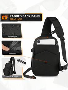 NEWHEY Camera Bag, DSLR/SLR/Mirrorless Cameras Case Small Waterproof Camera Sling Bag Crossbody Bags For Photographers With Tripod Holder Compatible With Canon/Nikon/ - Multicolor - View 4