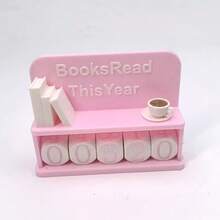 Contador de Leitura 3D, Contador Manual Impresso em 3D, Novo Sinal de Livros Lidos Este Ano, Sinal de Amante de Livros, Rastreador de Livros para Decoração de Biblioteca - Multicolorido - Visão 13