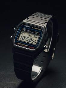 Casio Round Quartz Movement Men's Wristwatch, Model W-59-1V, Youth Series - Black - View 9