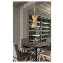 OISE ART STORE Lampadario In Corda Di Canapa Stile Vintage Retro Lampada Country Attaco E27 A55 - - Multicolore - Visualizzare 1