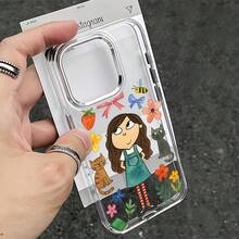 Funda para teléfono con dibujos animados de Charlie y, compatible con modelos de 17, 16E, 16, 15, 14, 13, 12, 11 Pro,, X, XR, XSMAX, 8 y Plus, hecha de TPU suave transparente.17   17promax - transparente - Ver 1