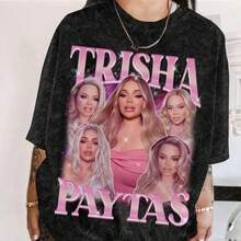 Trisha Paytas Homage Shirt, Vintage 90s Movie Heavy Weight Shirt, Retro Trisha Paytas Oversize Shirt, Movie Washed Shirt - màu đen - Xem 1