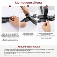 Fahrrad Bodenständer Universeller Verstellbare Fahrradständer Parkständer für Mountainbike/Citybike Rennräder für Alle 30–80mm Ideal für Ihre Garage Breiten Fahrradreifen für die Aufbewahrung Den - Schwarz - Übersicht 4