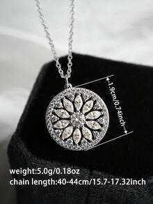 1件浪漫立方氧化锆项链吊坠，女士情人节礼物，结婚首饰 - 1# - 查看 9