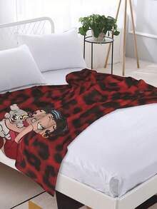 Betty Merch Boop Soft And Comfortable Warm The Wool Blanket Fan Suitable For Room Sofa Bed Car Lets Trip Camping Sofa Decoration Merch Gift Blankets - Black - View 4