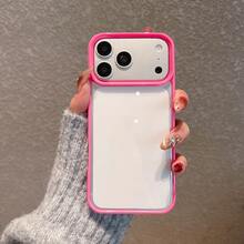 极简透明亚克力手机壳，兼容 17 Pro Max/17 Pro/17/17 Air/16 Pro Max/16/16 Pro/16 Plus/15/15 Pro Max/15 Pro/15 Plus/11/12/13/14 Pro Max/XS/XR/11 Pro/11 Pro Max/12 Pro/12 Pro Max/13 Pro/13 Pro Max/7 Plus/14 Pro/14 Pro Max/14 Plus/7 Plus/8 Plus/8/SE2/16E - 玫紅色 - 查看 3