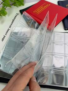 1pc Mini Hardcover Coin Collection Album, Gold Foil Cover Design, Suitable For 25 Cent Coin Collection, Fits Various Coins, Holds Up To 120 Coins - Multicolor - View 3