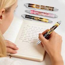 1pc/6pcs Dignified Guardian Deity - Fudo Myo-O Themed Ballpoint Pen, Black Ink Smooth Writing Pen, Suitable For Study, Office, Creative Stationery Gift, Fun Supplies, Office Essential And Writing Tool - 1pc-random Color - View 7