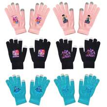 Kpop Demon Hunter Girl Group Student Gloves, Warm Touchscreen Gloves, Dopamine Print Knitted Gloves For Boys & Girls, Autumn/Winter - Multicolor - View 2
