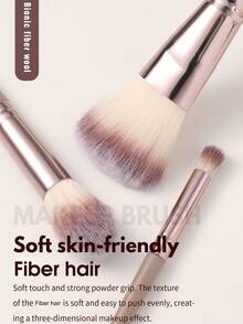 42件套化妆工具套装，包括：20支化妆刷套装+1个多功能防水拉链化妆包+4个化妆海绵+4个迷你化妆海绵+4个三角粉扑+4个迷你气垫粉扑+1个发圈+2个手碗挂绳+1个化妆刷清洁工具+1个洁面海绵，赠品，专业化妆刷，全套化妆工具 - 棕色 - 查看 3