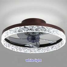 Modern Minimalist Iceberg Black/White/Gold/Coffee Ceiling Fan Light, Adjustable With Remote Control, Suitable For Bedroom, Living Room, Dining Room, Kitchen, Wardrobe, Study, No Switch Included - Multicolor - View 8