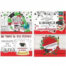 OISE ART STORE Biglietto Auguri Laurea Congratulazioni 11,7x17cm Busta Rosso Un Pensiero Per Te - - Multicolore - Visualizzare 2