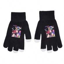 KPOP Witch Hunting Girl Group Anime Rider Unisex Autumn/Winter Cute Touchscreen Five Finger Gloves, New Style - Multicolor - View 3