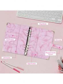 A5 Loose-Leaf Card Collection Album, Magnetic Closure Loose-Leaf Cover, For Organizing Trading Cards - Multicolor - View 7