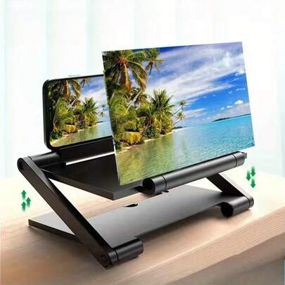 10 Inch Drawer Sliding Mobile Phone Screen - High-Definition Video Amplifier, Immersive Full Screen View - Space Saving Phone Stand, Upgraded Horizontal And Vertical Folding Lift Mobile Phone Screen Amplifier Ultra Clear Anti Blu Ray Binge Watching Stand, Portable Folding Large Screen, Foldable | Practical For Watching Movies, Games, Video Calls, No Battery Required | Suitable For All Ages, Technology Enthusiasts, And Movie Enthusiasts