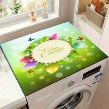 1pc Easter Wreath & Egg Pattern, Warm Family Atmosphere, Silicone, Non-Slip, Suitable For Washing Machine Cover, Dryer Cover, Coffee Machine Mat, Kitchen Counter Mat, Multi-Purpose Household Mat - Multicolor - View 12