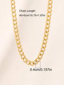 100厘米不锈钢侧链项链，简约18K镀金项链，男女皆宜 - 項鍊 - 查看 30