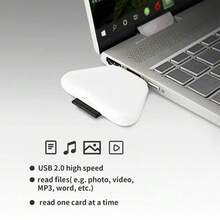 Lector de Tarjetas SD Triangular 3 en 1 – USB / USB-C / Lightning - Blanco - Ver 3