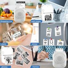 AI Mini Printer, Thermal Inkless Sticker Maker With 5 Rolls Printing Paper, Compatible With IOS&Android , For Study Notes, Pictures, DIY, Journal, Photos, Label,Scrapbook - Multicolor - View 13