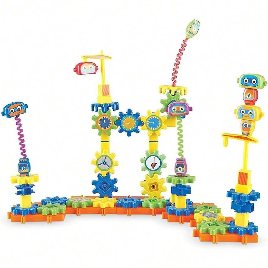 Learning Resources Gears! Gears! Gears! Robot Factory Construcción Fábrica de Robots,40992196 - Mostaza Amarilla - Ver 1