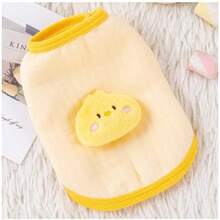 1件可爱小狗/小猫/吉娃娃宠物保暖背心，秋冬季 - 黃色 - 查看 9