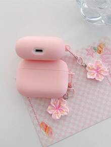 1个粉色TPU磨砂蓝牙耳机保护套，带樱花挂饰，可爱樱花设计，兼容 Pro 3、Pro（第二代）、3、Pro、4，适合日常使用、春季、母亲节、生日、毕业季，快速发货 - 粉色 - 查看 8
