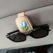 1pc Tulip Flower Car Sun Visor Glasses Clip, Fashionable Magnetic Fashion Glasses Holder Clip, Women's Car Accessories - Holiday Gift - Tulip - View 15