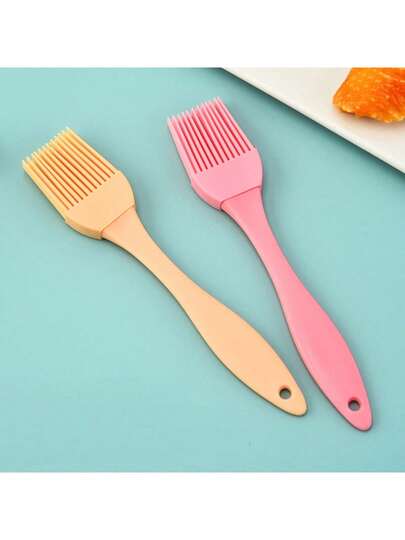 1支小型硅胶涂油刷，耐热易清洗，通过FCM认证，适合户外和家庭使用，便携