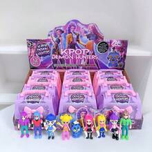 K-POP Girl Group Themed Keychain Blind Box Display Set - 12 Packs Assorted Q-Style Character Keychains With Mini Figurines & Cute Storage Pouches, Surprise Unboxing Experience, Vibrant Colorful Character Designs, High-Quality Durable Materials, Collectible K-POP Fandom Merchandise, Stylish Key & Bag Decor Accessories - Multicolor - View 3