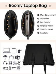 Business Bag Women's Large Capacity Tote Bag Job Hunting A4 Compatible Recruit Bag Independent Shoulder Formal Bag Bag Handbag Commuting Women Employment Interview - Multicolor - View 5