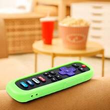 Case For  Roku TV RC280 Remote Battery Cover For Hisense Roku Remote Replacement Silicone Universal Sleeve Skin Glow In The Dark Green - Xanh lục phát sáng - Xem 2