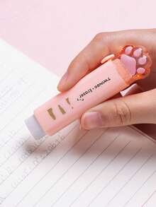 猫爪便签本，可爱便利贴，高品质可重复使用便签本，卡通动物橡皮擦，创意迷你橡皮擦，学习文具礼品，可伸缩橡皮擦，不易碎的滑动橡皮擦 - 均碼 - 查看 4