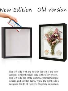 方形音乐会旅行照片盒，透明明信片和门票展示盒，家庭纪念品相框盒，时光碎片，音乐会门票，旅行存根，机票，货币收藏盒，音乐会纪念品门票夹，照片收纳盒，世界地图标记保存盒 - 彩色 - 查看 4