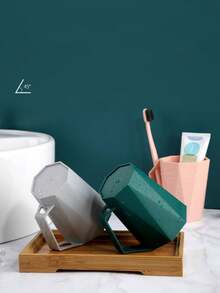 1 Piece Household Diamond-Shaped Toothbrush Cup For Couples With Handle, Stylish And Simple Creative Rinse Cup - 400ml - View 6