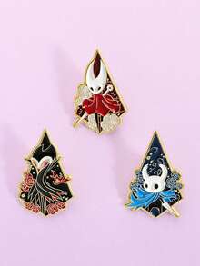1套游戏珐琅徽章卡通胸针松树翻领别针徽章背包服装配饰时尚饰品粉丝朋友礼物 - 彩色 - 查看 7