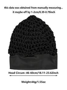 1pc Wig Cap, Double-Sided Wig Cap - Black - View 5