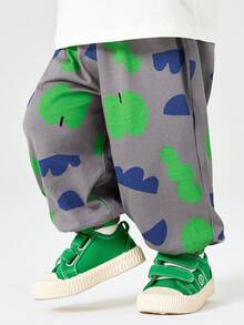 mini bala Baby Boy Lightweight Quick-Dry Loose Soft Pants, Summer - Gray Green Tone - View 4
