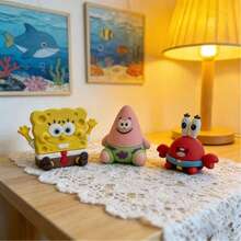 SpongeBob SquarePants Bộ 1/3 mô hình , mô hình nhân vật chi tiết cao, kích thước nhỏ (5.5-6cm), chất lượng tốt, có thể dùng làm vật trang trí bảng điều khiển ô tô, vật trang trí bàn làm việc, vật trang trí giá sách, đồ sưu tầm anime, phụ kiện nội thất ô tô  & Patrick dễ thương. - Nhiều màu - Xem 12