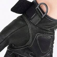 户外摩托车手套，触屏全指手套，摩托车骑行自行车登山户外运动手套，男女款 - 黑色 - 查看 7