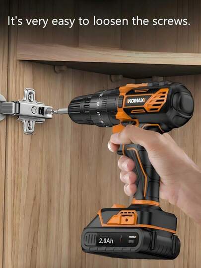 Taladro inalámbrico, herramienta eléctrica ligera y conveniente adecuada para construcción, renovación del hogar, carpintería, perforación y atornillado