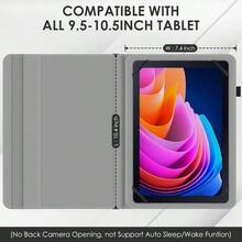 Funda Universal para Tablet de 10 Pulgadas, Funda Protectora para Tablet Android de 10.1 Pulgadas, Funda Protectora para Tablet de 9.6 a 10.5 Pulgadas (Rosa Rojo) - Enchufe tipo A de EE. UU. (110-127 V) - Ver 2