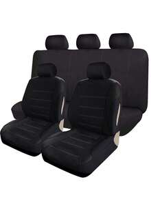 Funda para asiento de coche de tela de poliéster transpirable, ajuste universal para la mayoría de coches, SUV y camionetas - Conjunto completo - Ver 16