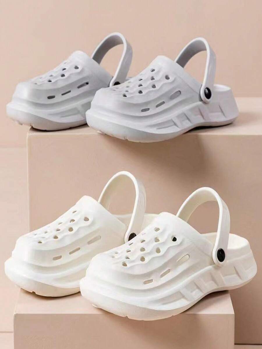 女士透气防滑软底厚底沙滩凉鞋，EVA夏季户外拖鞋，礼品 - 多色 - 查看 1