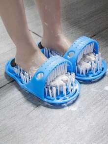 带吸盘的足部磨砂器，塑料材质，聚酯纤维刷毛，淋浴地板去死皮器，足部按摩清洁器，淋浴足部磨砂垫 - 淋浴足部清洁器，去除老茧和死皮，男女通用足部按摩垫，舒缓足部酸痛，防滑吸盘，足部护理工具，美甲工具，身体护理工具，情人节礼物 - 多色 - 查看 4