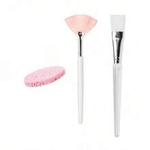 2/3/4/5/10/20 Pcs Esthetician Facial Care Tool Set, Multiple Combinations Available, Home Care, Travel Portable Face Mask Applicator Kit Includes 4 Rose Gold Face Mixing Bowls, 4 Fan-Shaped Face Mask Brushes, 4 Flat Head Brushes, 4 Compressed Sponges And 4 Headbands, Suitable As Spa Party Favors Or Face Masking Set - Multicolor - View 17