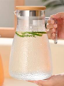 1PC New Design Cold Water Pitcher, High Temperature Resistant PC Plastic Jug, With Lid And Handle, Hammered Texture, Suitable For Hot And Cold Beverages, Perfect For Use In The Kitchen, Dining Room, Picnics, Etc. - Multicolor - View 12